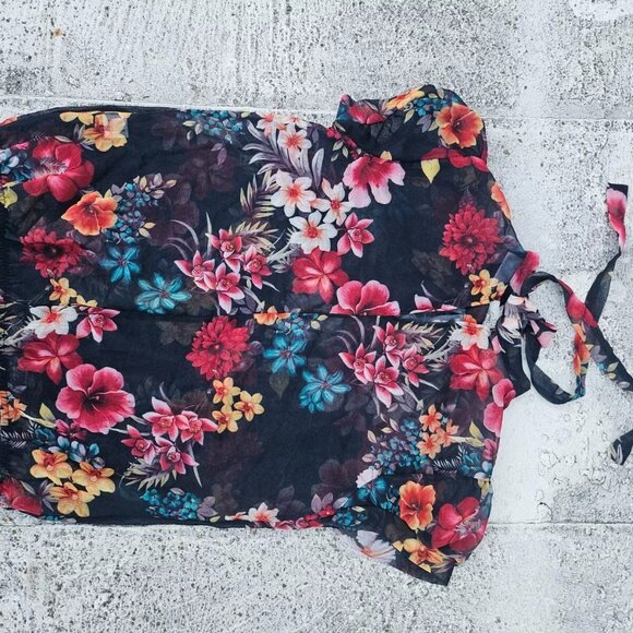 Sweet Pea for New York Company Women Top Blouse Multi Color Floral Print Size XS - Picture 5 of 6